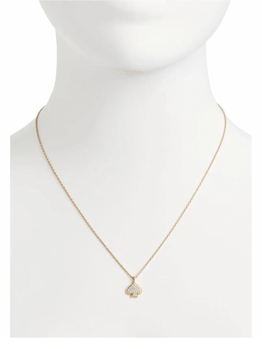 Kate spade Gold Tone Pave Spade Mini Pendant Necklace NWT